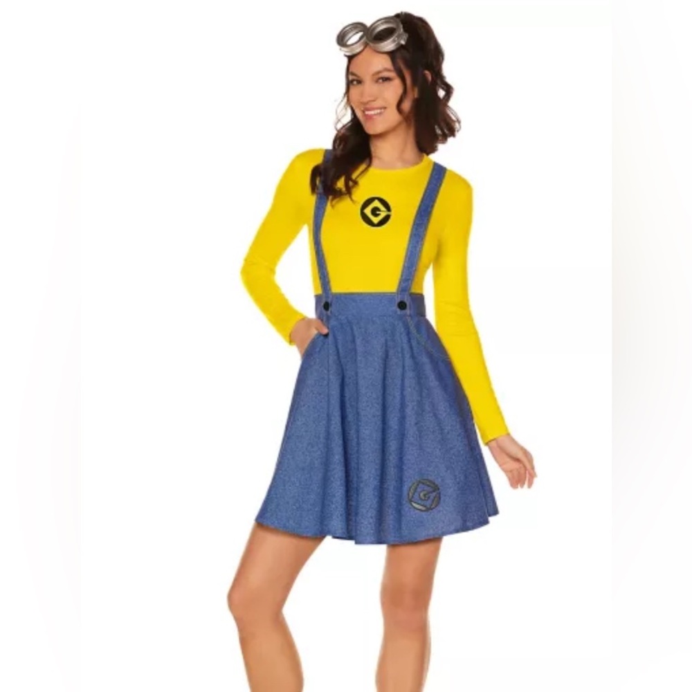 Blue Suspender Skirt